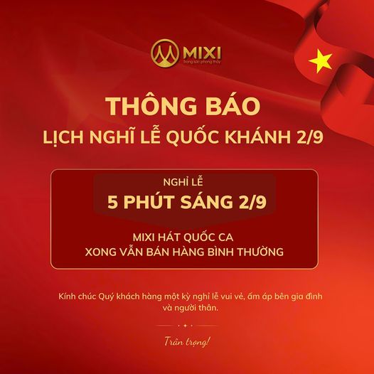 🇻🇳 THÔNG BÁO NGHỈ LỄ QUỐC KHÁNH 02/09 🇻🇳